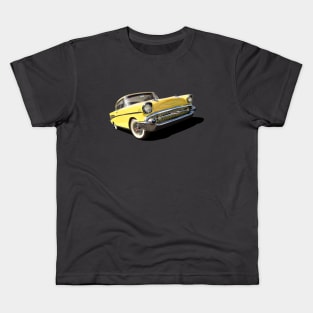 1957 chevrolet bel air in yellow Kids T-Shirt